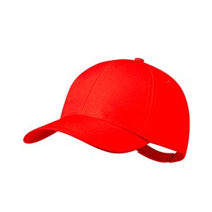 Cappellino baseball personalizzato in rpet con 6 pannelli OCONOR MKT20835 - Rosso