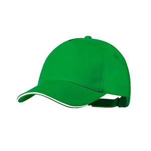 Cappellino personalizzato in rPET con 5 pannelli SANDROK MKT20836 - Verde