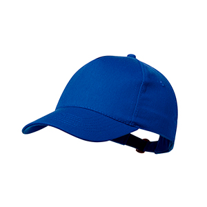 Cappellino personalizzato in cotone riciclato con 5 pannelli BRAUNER MKT20837 - Blu