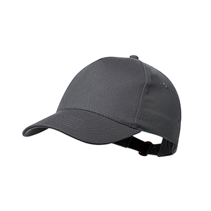 Cappellino personalizzato in cotone riciclato con 5 pannelli BRAUNER MKT20837 - Grigio