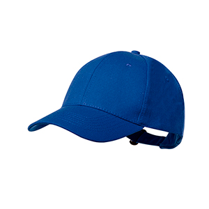 Cappellino personalizzato in cotone riciclato con 6 pannelli DAIMAT MKT20838 - Blu