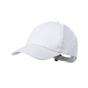 Cappellino personalizzato in cotone riciclato con 6 pannelli DAIMAT MKT20838 - Bianco