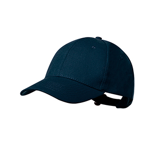 Cappellino personalizzato in cotone riciclato con 6 pannelli DAIMAT MKT20838 - Blu Navy