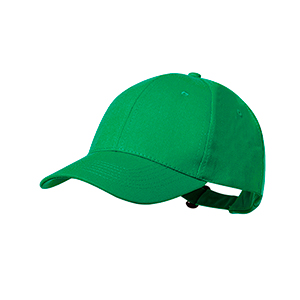 Cappellino personalizzato in cotone riciclato con 6 pannelli DAIMAT MKT20838 - Verde