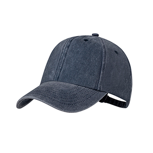 Cappellino personalizzato 6 pannelli in cotone effetto lavato BONGS MKT20840 - Blu Navy