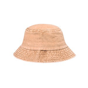 Cappello tipo pescatore personalizzato in cotone effetto lavato SIROCON MKT20841 - Marrone