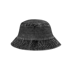 Cappello tipo pescatore personalizzato in cotone effetto lavato SIROCON MKT20841 - Nero