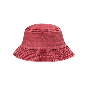 Cappello tipo pescatore personalizzato in cotone effetto lavato SIROCON MKT20841 - Rosso