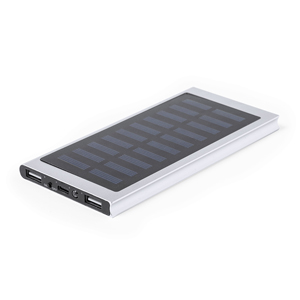 Power bank solare personalizzabile BERNANT, da 8000 mAh  MKT20858 - Platino