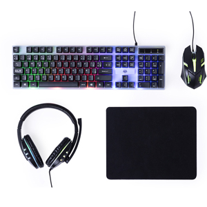 Set gamer personalizzabile THRYM MKT20863 - Nero