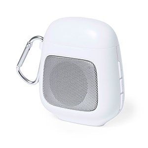 Auricolari wireless personalizzati in custodia con speaker BOXY MKT20866 - Bianco