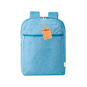 Zainetto personalizzato in cotone riciclato con scomparto per portatile e tablet BIGAIL MKT20901 - Blu