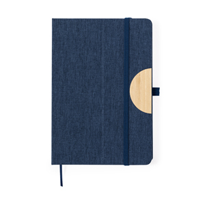 Quaderni personalizzati JIBS, con copertina in rpet e bamboo  MKT20954 - Blu Navy