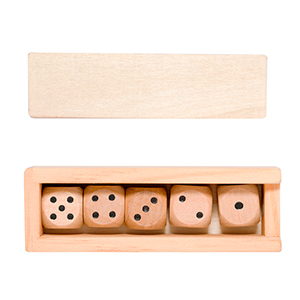 Gioco dei dadi personalizzato in legno naturale ATANIN MKT20982 - Neutro