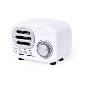 Cassa bluetooth vintage personalizzabile FLORENS MKT21020 - Bianco