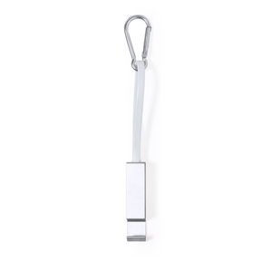 Cavetto con micro USB, tipo C e lightning e accessorio supporto PEK MKT21043 - Platino