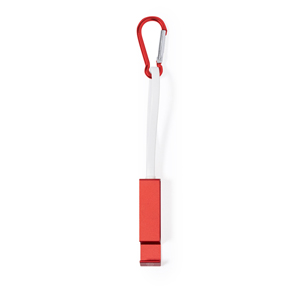 Cavetto con micro USB, tipo C e lightning e accessorio supporto PEK MKT21043 - Rosso