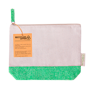 Pochette personalizzata in 100% cotone riciclato VELEROX MKT21047 - Verde