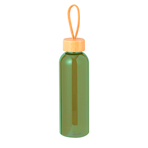 Borraccia personalizzato in RPET con tappo in bamboo Bambù da 650 ml TOURNAX MKT21053 - Verde