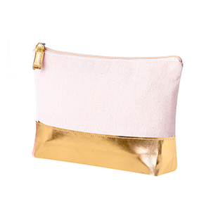 Pochette personalizzato in cotone e dettagli in similpelle RADYNEL MKT21054 - Oro