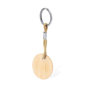 Portachiavi personalizzato in bamboo CIRBAM MKT21066 - Naturale