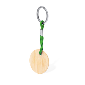 Portachiavi personalizzato in bamboo CIRBAM MKT21066 - Verde