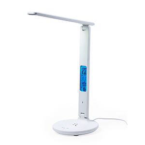 Lampada da scrivania personalizzata pieghevole con caricatore wireless EVANEX MKT21068 - Bianco