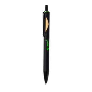 Penna in metallo e bamboo personalizzabile PIKLAM MKT21083 - Verde