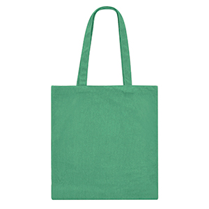 Shopper personalizzata in velluto di poliestere a coste cm 36x38x10 GAVIAR MKT21130 - Verde