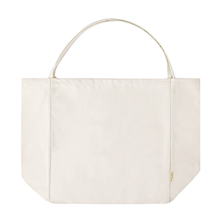 Shopper personalizzata in cotone riciclato da 300 gr/m2 cm 37x39x18 YAPONIC MKT21134 - Naturale