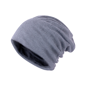 Cappello invernale personalizzato con esterno a coste e interno in micromateriale morbido e caldo SIMIUT MKT21166 - Grigio