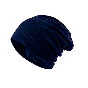 Cappello invernale personalizzato con esterno a coste e interno in micromateriale morbido e caldo SIMIUT MKT21166 - Blu Navy