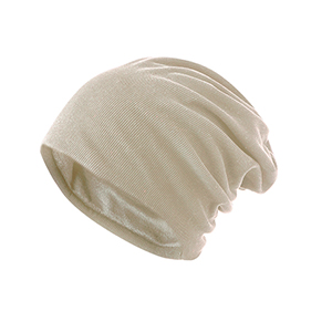 Cappello invernale personalizzato con esterno a coste e interno in micromateriale morbido e caldo SIMIUT MKT21166 - Naturale