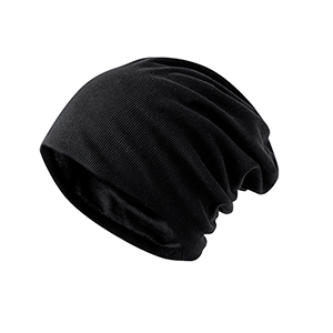 Cappello invernale personalizzato con esterno a coste e interno in micromateriale morbido e caldo SIMIUT MKT21166 - Nero