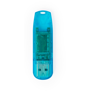 Chiavetta USB personalizzabile, traslucida STEYA 16GB MKT21215 - Blu