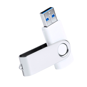 Pennette USB 3.0 personalizzate, tipo twist BRABAM 16GB MKT21216 - Bianco