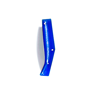 Coltello personalizzato con manico ergonomico in plastica YOUKS MKT21231 - Blu