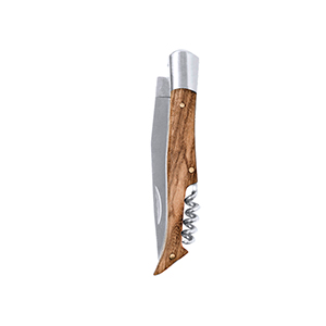 Coltello con manico in legno con cavatappi SPARQ MKT21232 - Neutro