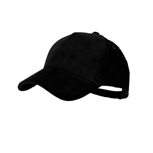 Cappellino personalizzato in velluto a coste DISPART MKT21281 - Nero