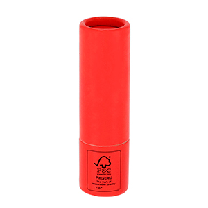 Burrocacao personalizzato SPF15 con aroma vaniglia in cartone riciclato VINTOD MKT21302 - Rosso