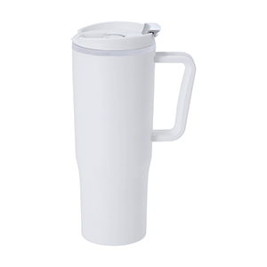 Tazza da viaggio personalizzata da 800 ml MIRANDA MKT21339 - Bianco