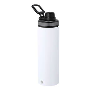 Borraccia sportiva personalizzata in alluminio riciclato da 800 ml FOULER MKT21340 - Bianco