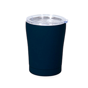 Bicchiere termico in acciaio con finitura in gomma da 350 ml LIKU MKT21398 - Blu Navy