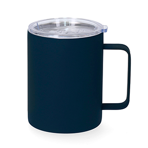 Tazza termica da 400 ml con finitura in gomma ADELAX MKT21399 - Blu Navy