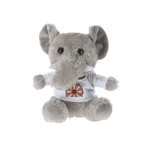 Peluche elefantino con maglietta stampabile BREKALO MKT21463 - Grigio