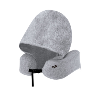 Cuscino per il collo da viaggio con cappuccio DOLKING MKT21505 - Grigio