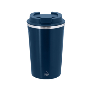 Bicchiere termico take away ecologico KARNIX, personalizzabile per logo MKT21566 - Blu Navy