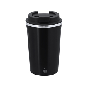 Bicchiere termico take away ecologico KARNIX, personalizzabile per logo MKT21566 - Nero