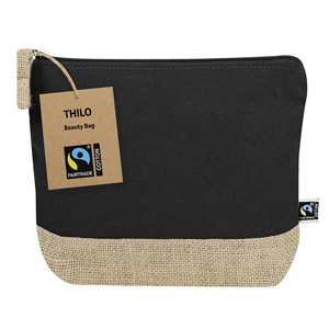 Beauty case personalizzabile THILO FAIRTRADE MKT21589 - Nero