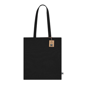 Shopper cotone personalizzate JAMAL FAIRTRADE MKT21615 - Nero